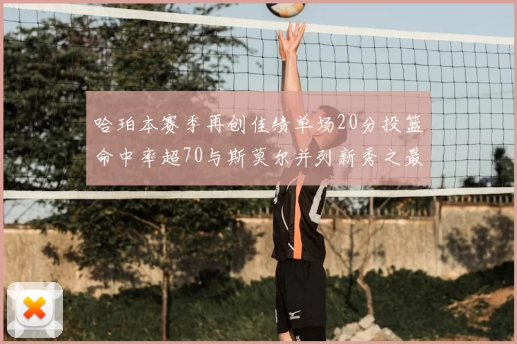 哈珀本赛季再创佳绩单场20分投篮命中率超70与斯莫尔并列新秀之最